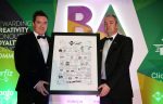 Brian & Kieran McCracken receiving their 25 year timeline plaques at the BA Awards