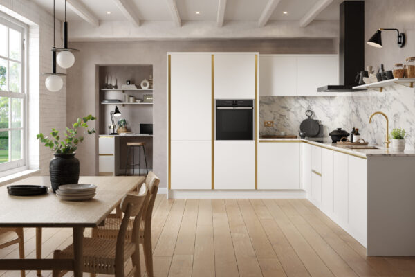 Zurfiz Supermatt White InRail Kitchen scaled